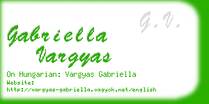 gabriella vargyas business card